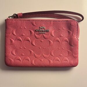 Coach Embossed Wristlet
